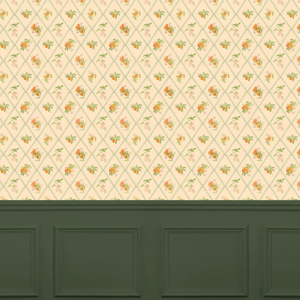 Peach Trellis Wallpaper