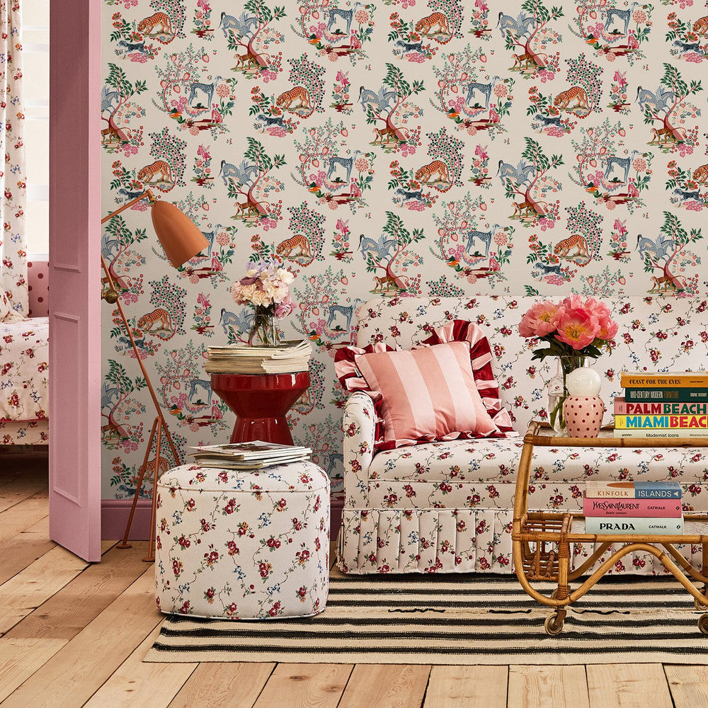 Painted Kingdom Wallpaper - Cream - 125527 - Cath Kidston