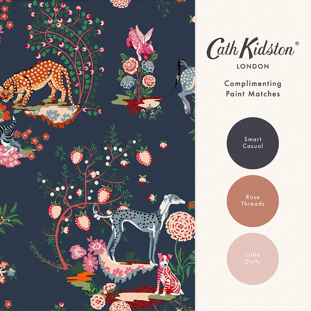 Painted Kingdom Wallpaper - Navy - 125526 - Cath Kidston