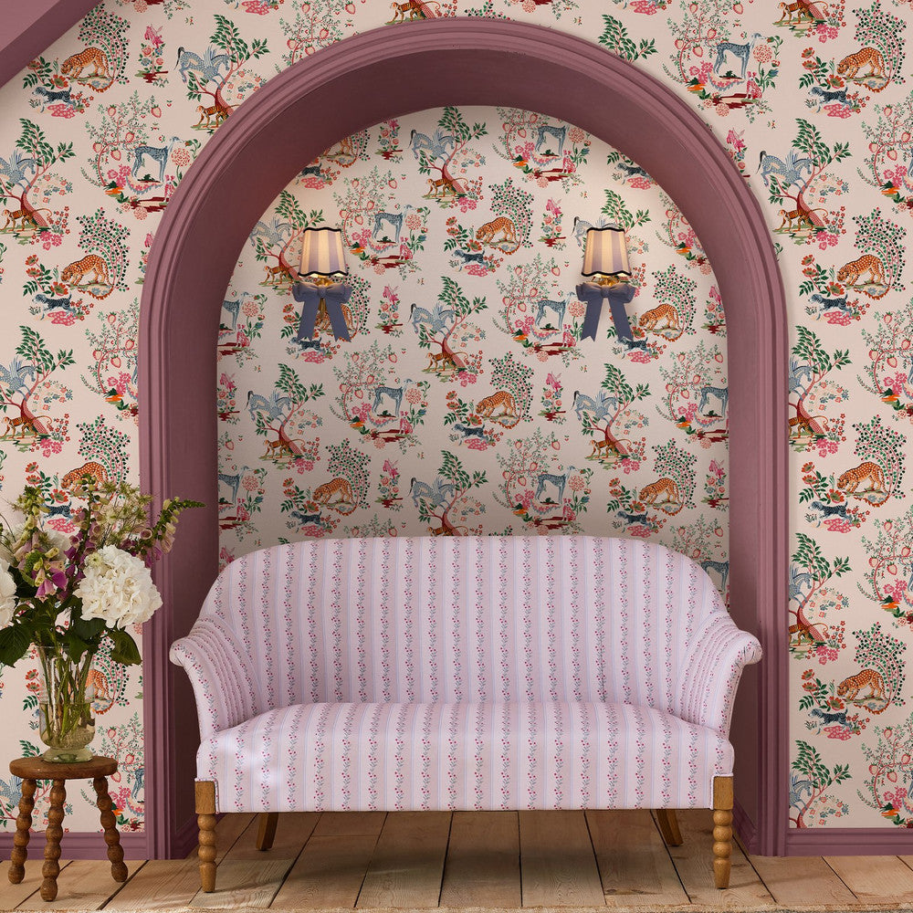 Painted Kingdom Wallpaper - Pink - 125528 - Cath Kidston