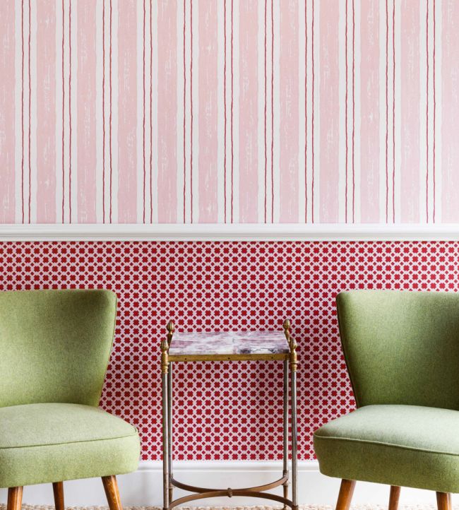 Painter's Stripe Wallpaper - Pink - BG2500101 - Barneby Gates