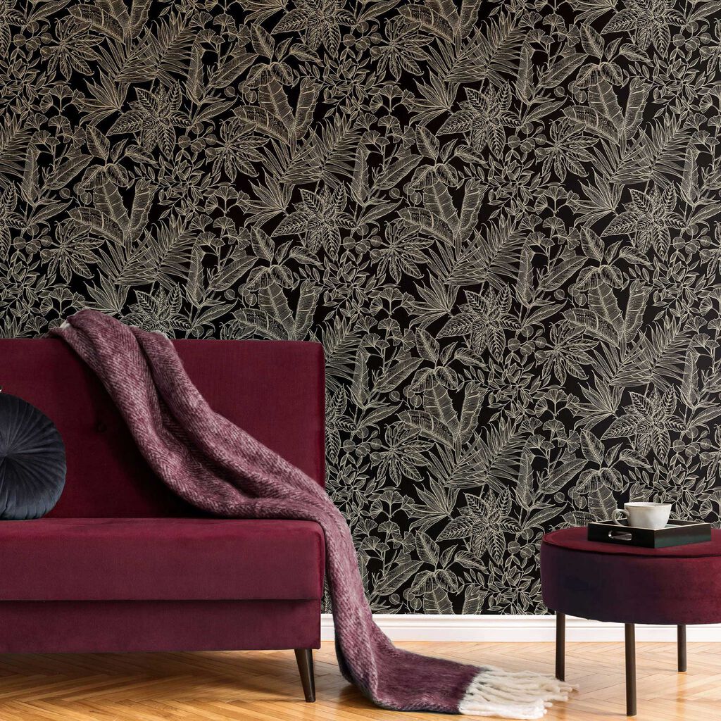 Paradise Wallpaper - Onyx - Boutique Luxury