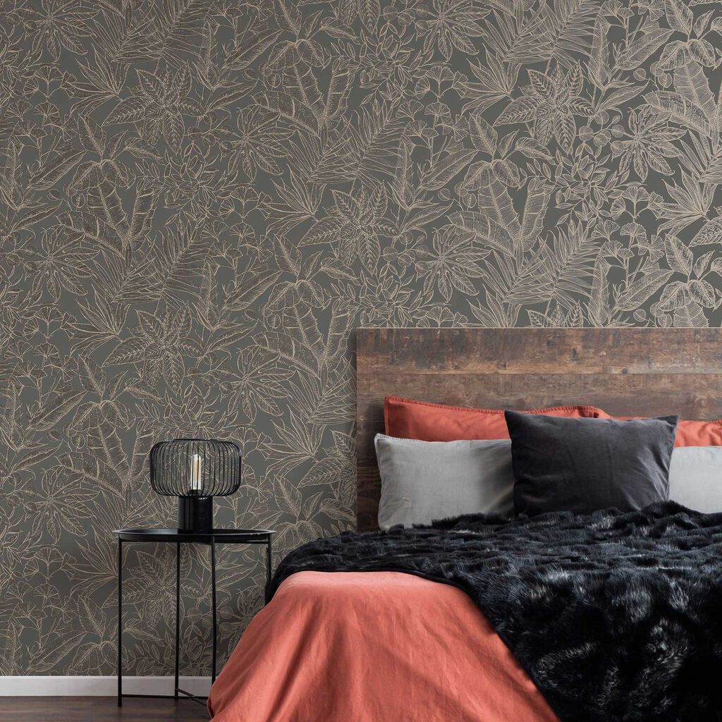 Paradise Wallpaper - Smokey Quartz - Boutique Luxury