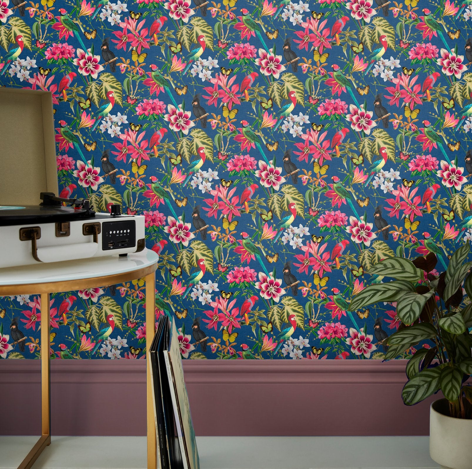 Paradiso Wallpaper - Deep Navy - Envy