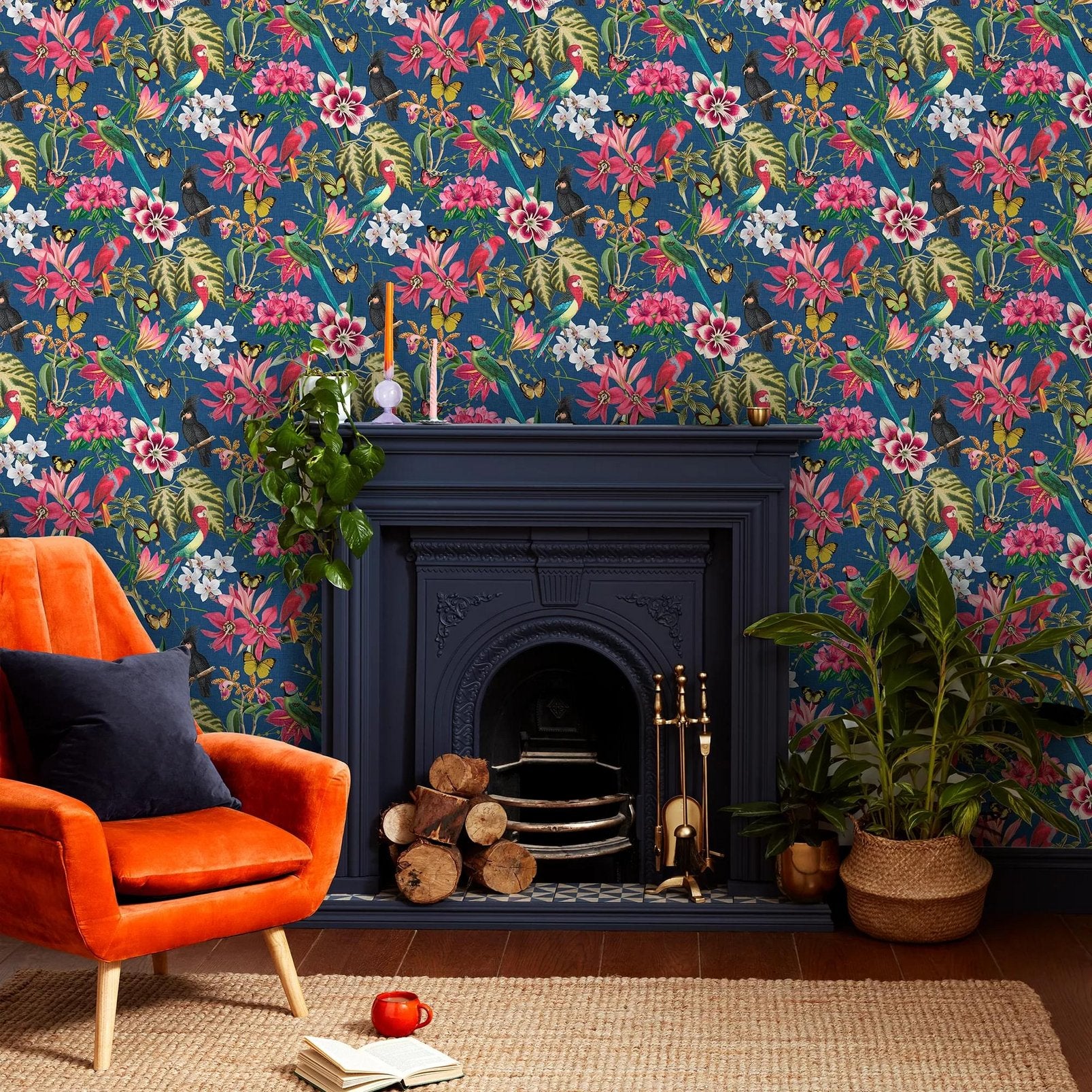 Paradiso Wallpaper - Deep Navy - Envy