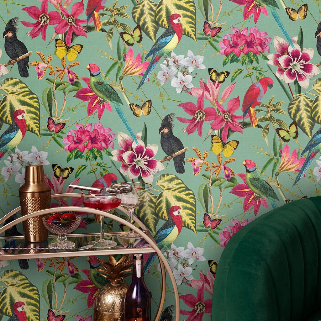 Paradiso Wallpaper - Green - Envy