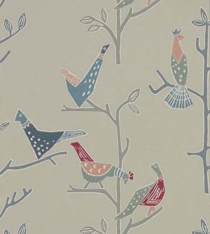 Passaro Wallpaper - Rose / Steel - NJAP111924 - Scion