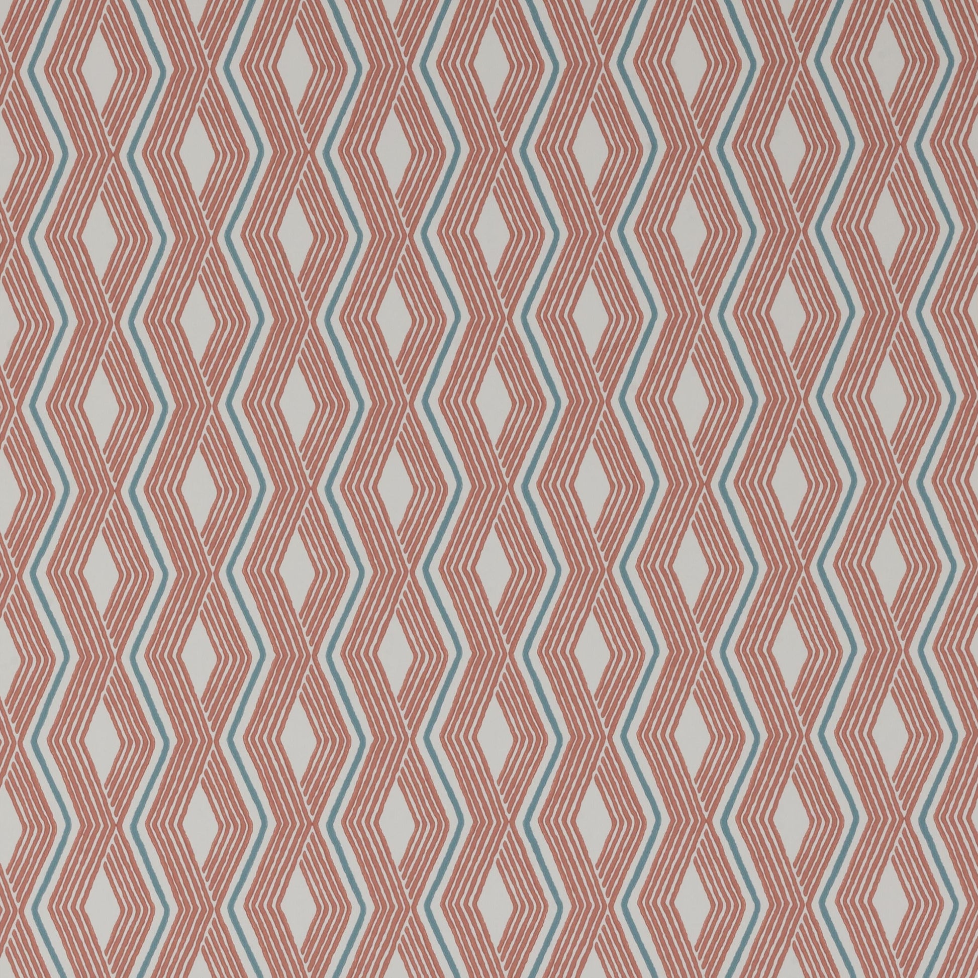 Pemba Wallpaper - Red/Blue - J177W-02 - Jane Churchill