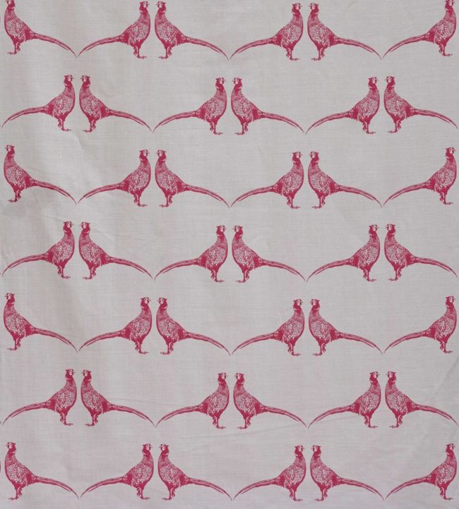 Pheasant Fabric - Pink on Cream - BGF030401 - Barneby Gates