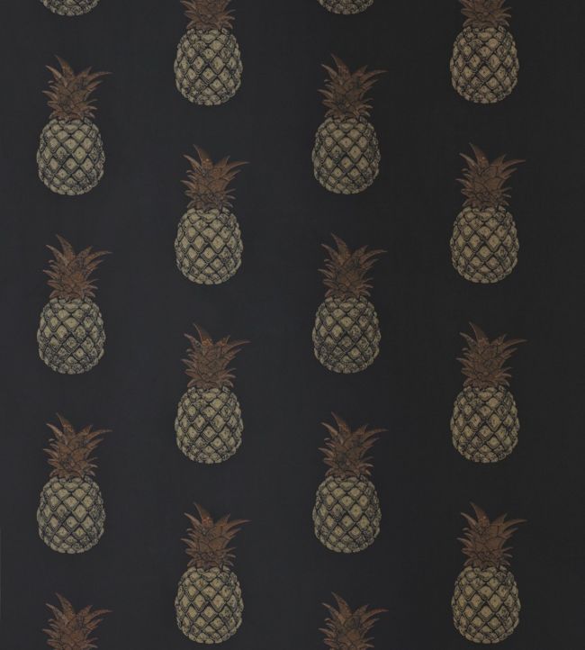 Pineapple Wallpaper - Charcoal - BG1200 - 202 - Barneby Gates
