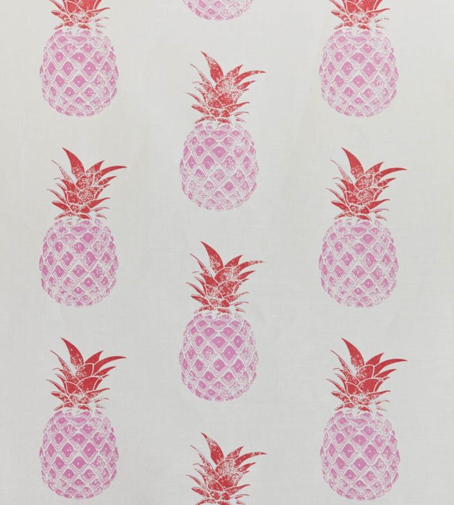 Pineapples Fabric - Pink On Cream - BGF020501 - Barneby Gates