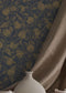 Pomegranate Floral Wallpaper - Gold & Blue - Summer Gray
