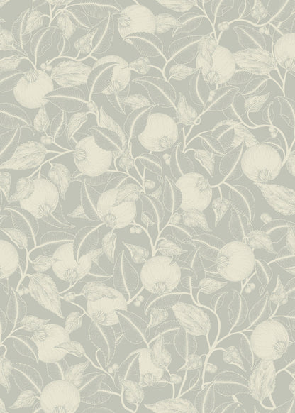 Pomegranate Floral Wallpaper - Grey - Summer Gray
