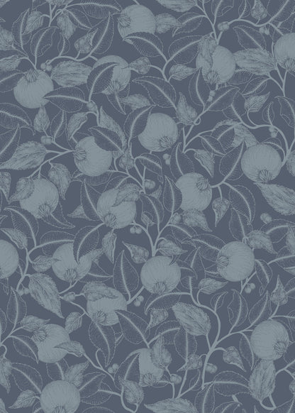 Pomegranate Wallpaper - French Blue - Summer Gray

