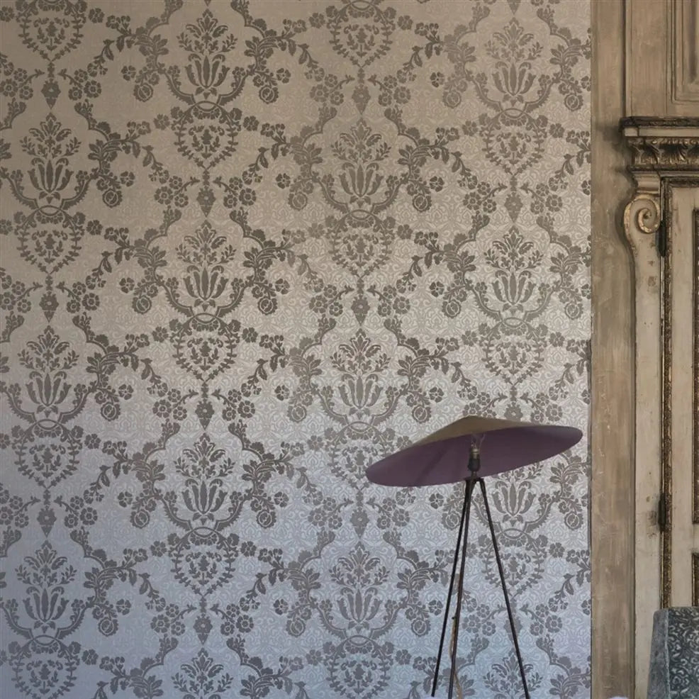 Portia Wallpaper - Gray - Designers Guild
