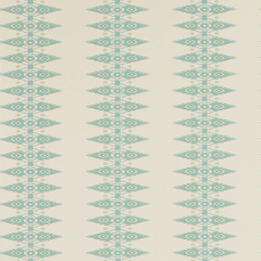 Priya Stripe Wallpaper - Aqua - J189W-03 - Jane Churchill