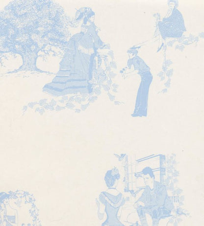Promenade Wallpaper - Wedgewood Blue - BG0200 - 201 - Barneby Gates