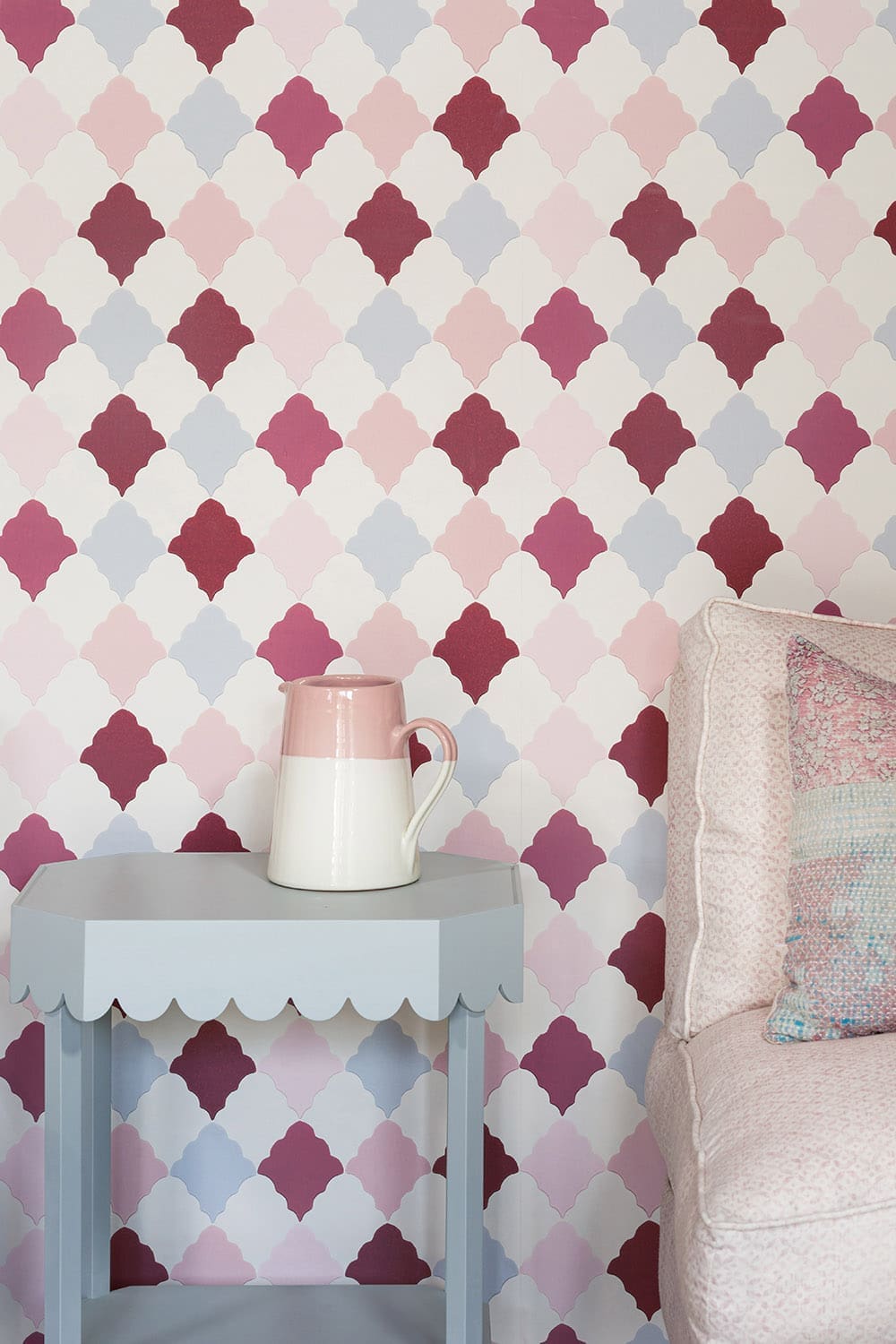 Quilted Harlequin Wallpaper - Patchwork Rose - BG2800101 - Barneby Gates