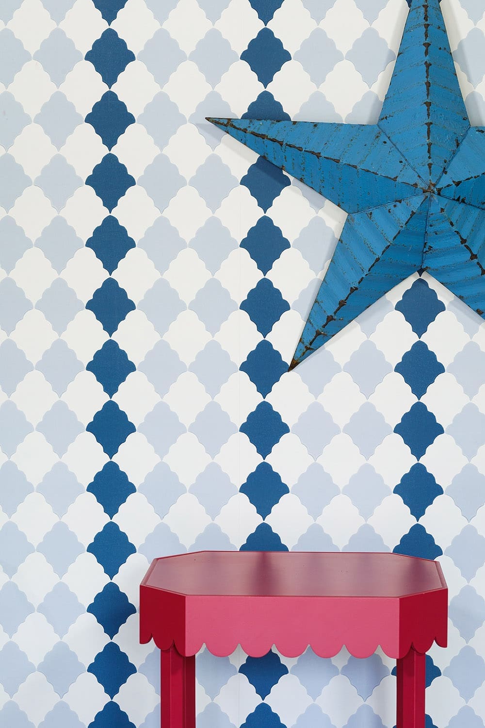 Quilted Harlequin Wallpaper - Two Blues - BG2800102 - Barneby Gates