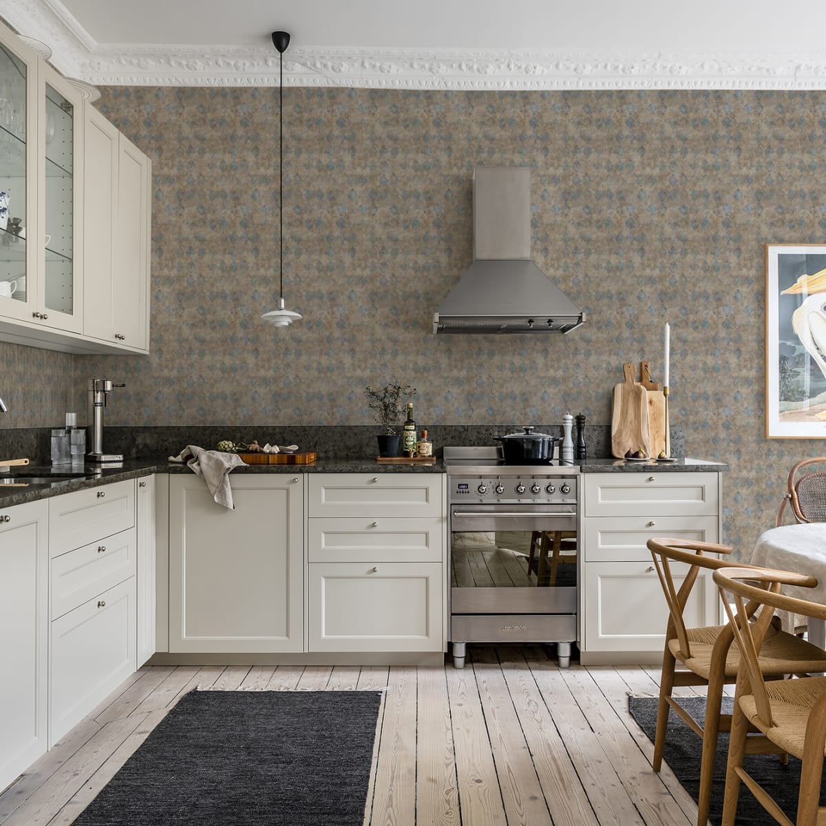 Small Patinated Diamonds Wallpaper