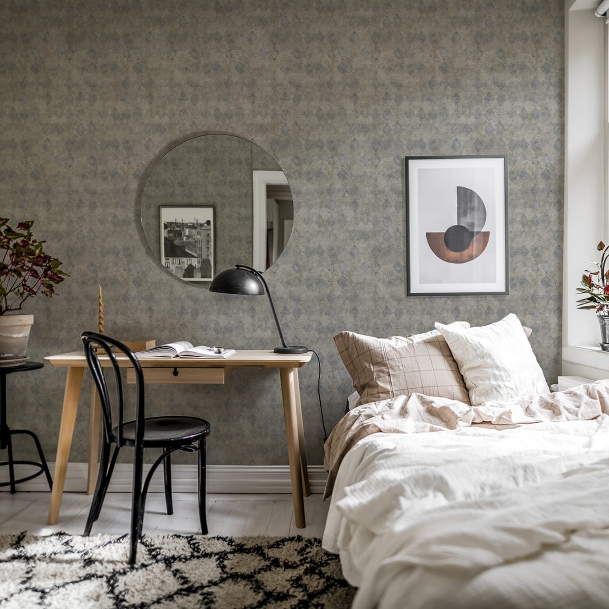 Small Patinated Diamonds Wallpaper