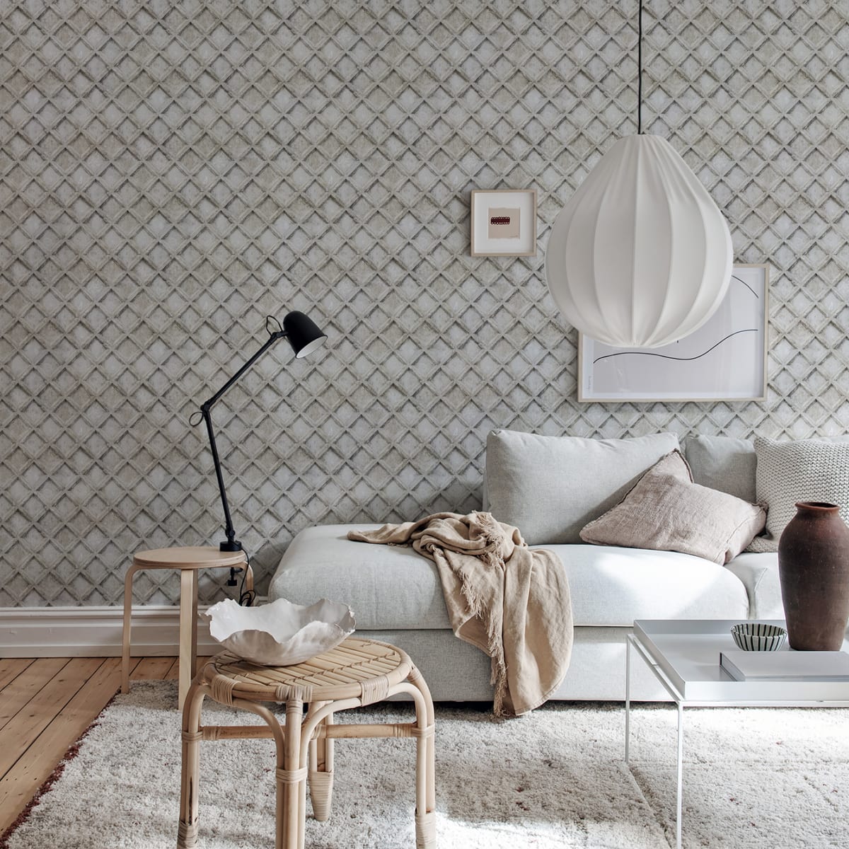Small Concrete Trellis Wallpaper