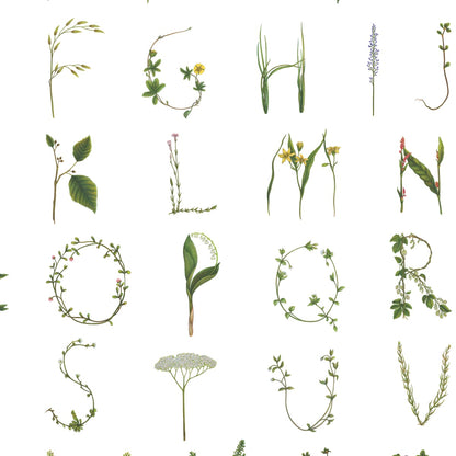 Floral Alphabet Mini Wallpaper