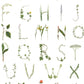 Floral Alphabet Mini Wallpaper