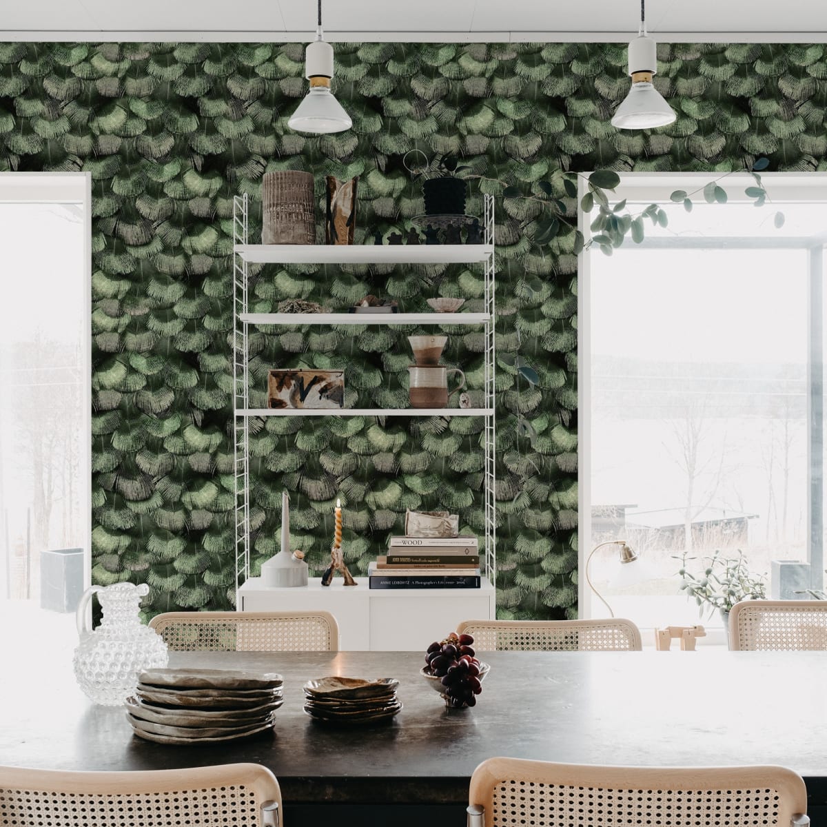 Petite Peacock Plumage Wallpaper