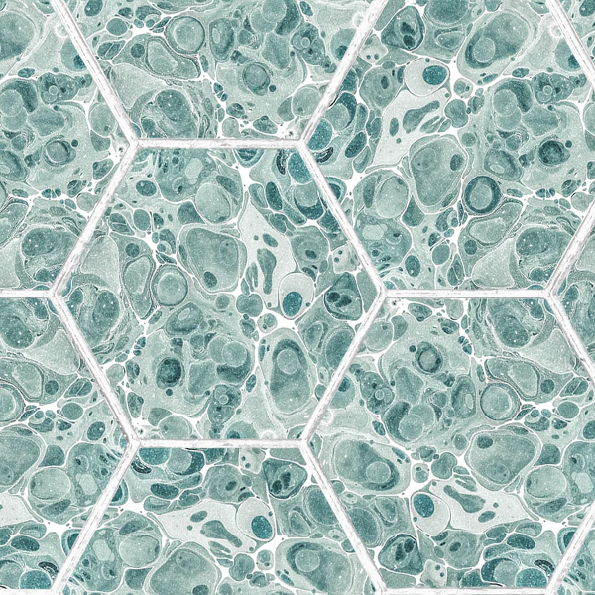 Marbled Hexagon Tiles Wallpaper