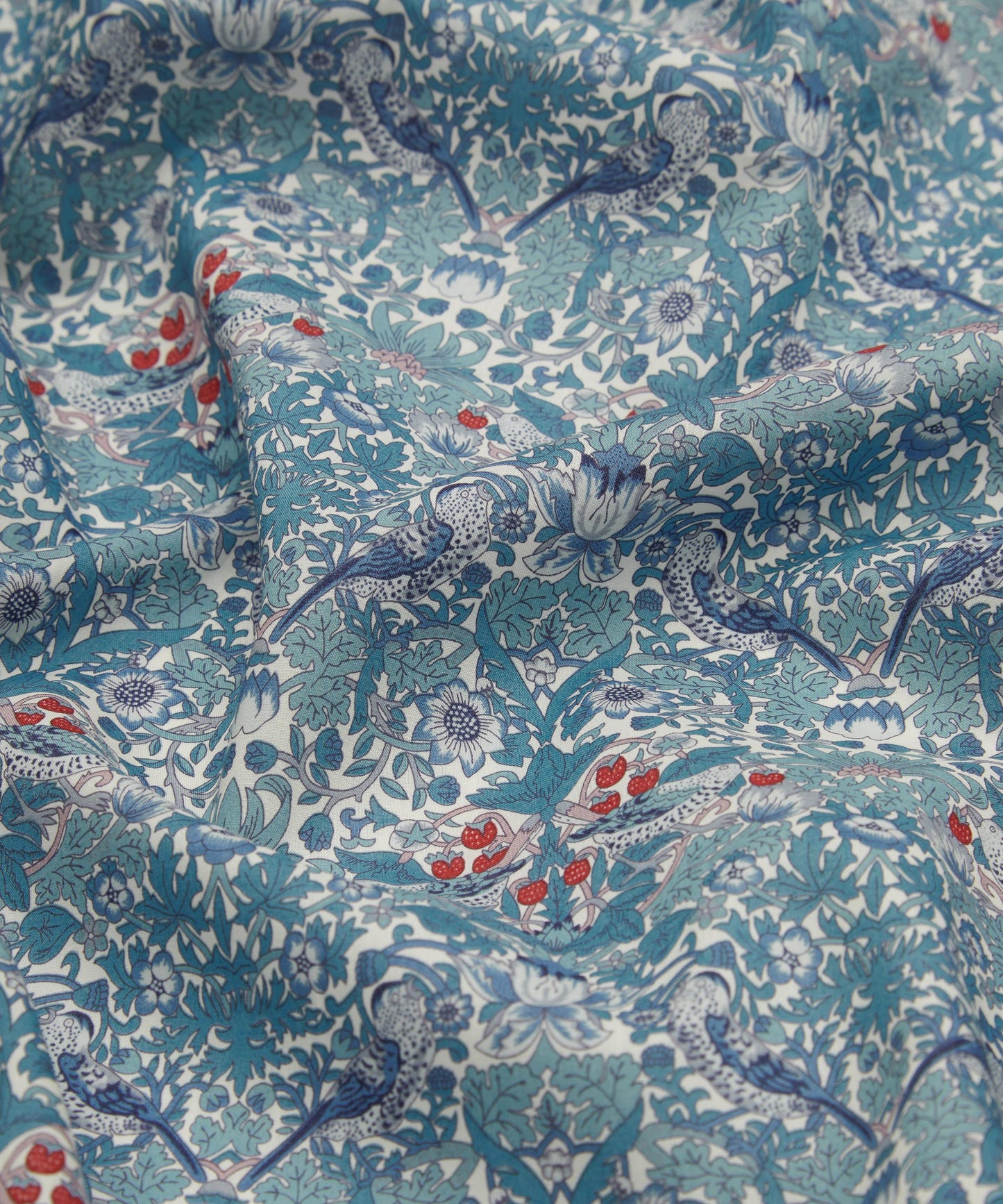 Strawberry Thief Spring Tana Lawn™ Cotton Fabric - Blue - Liberty