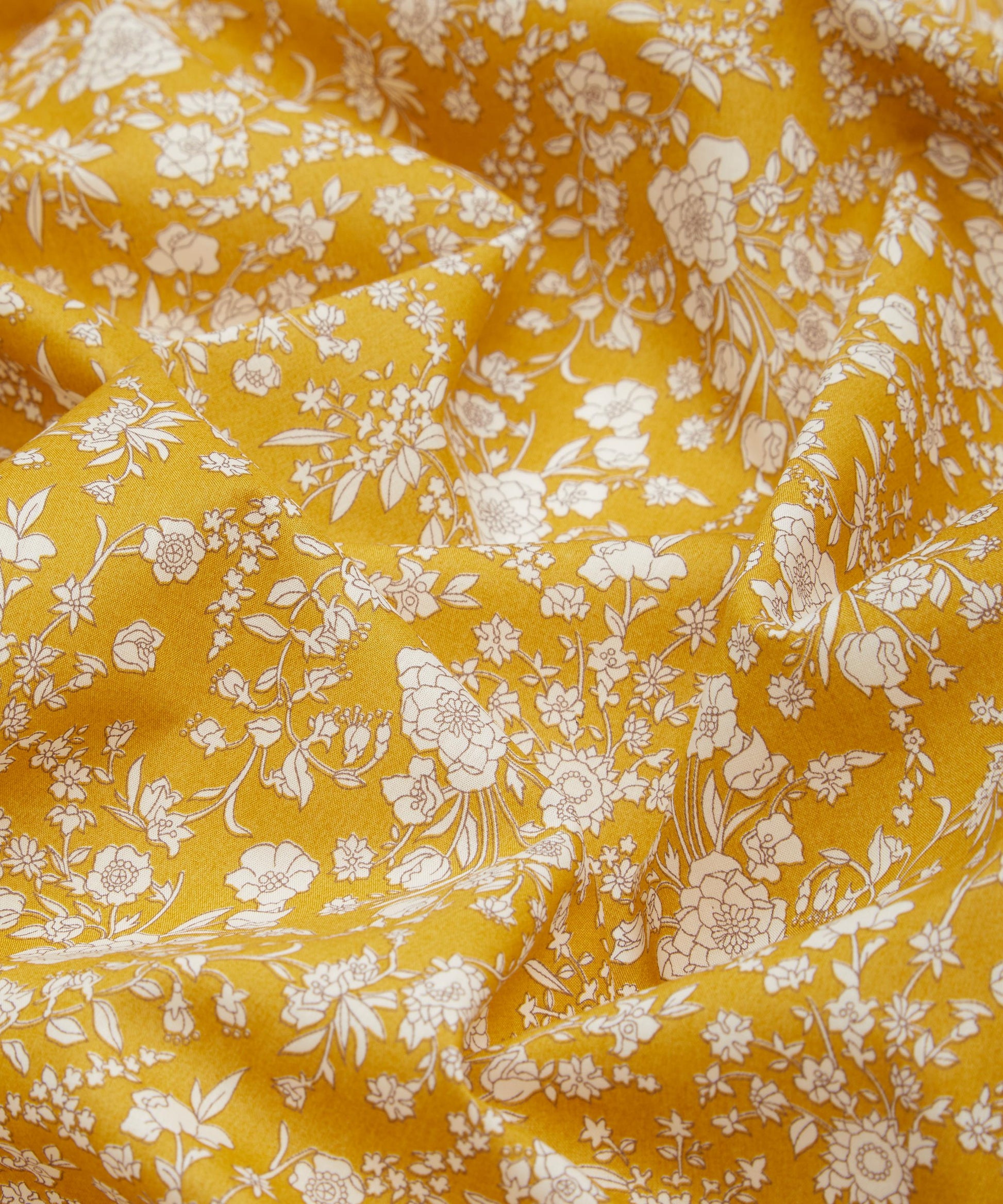 Summer Blooms Tana Lawn™ Cotton Fabric - Gold - Liberty