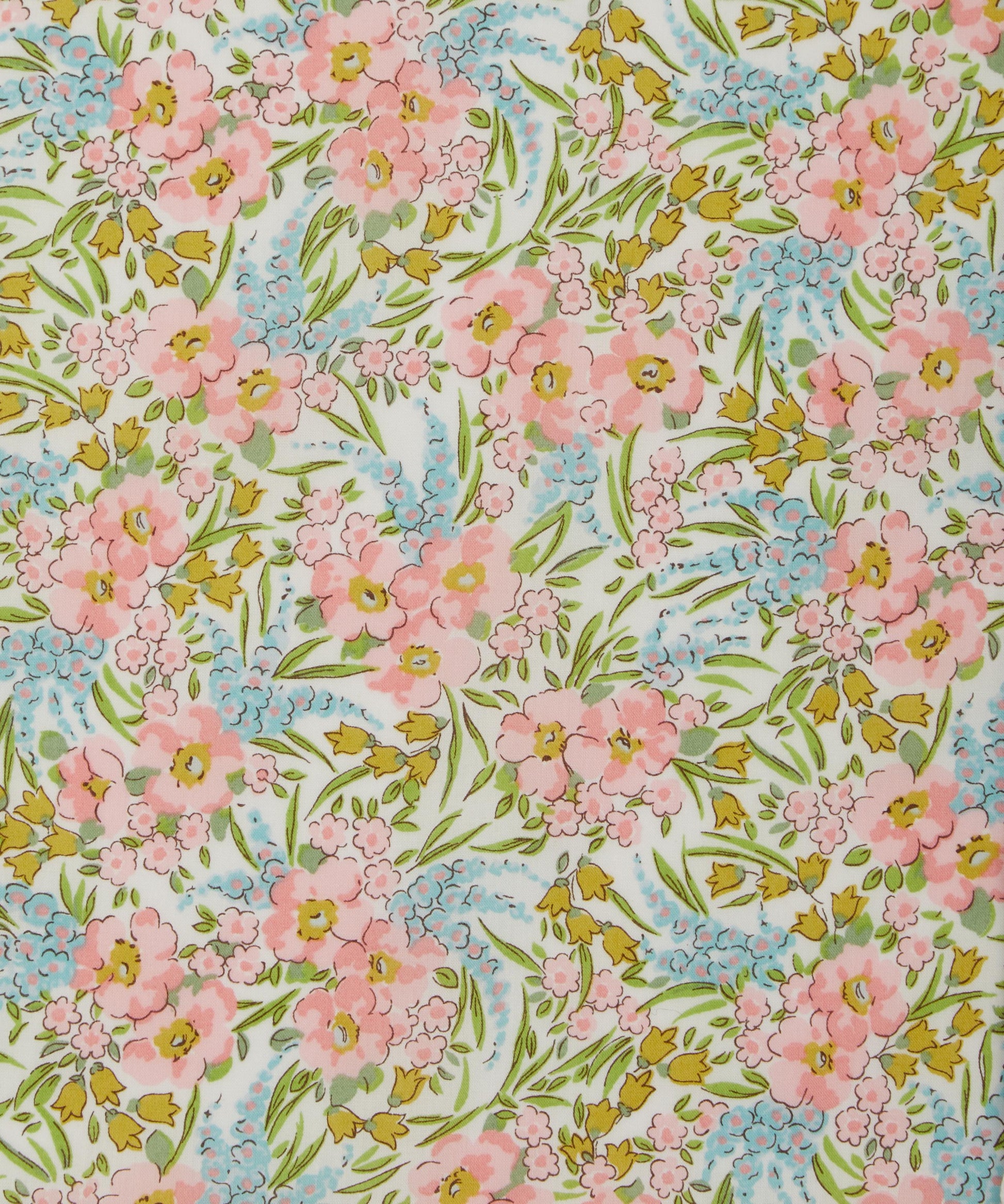 Swirling Petals Tana Lawn™ Cotton Fabric - Green - Liberty