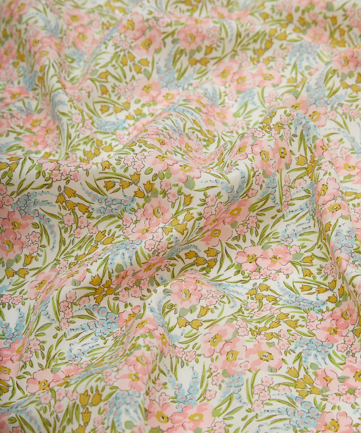 Swirling Petals Tana Lawn™ Cotton Fabric - Green - Liberty