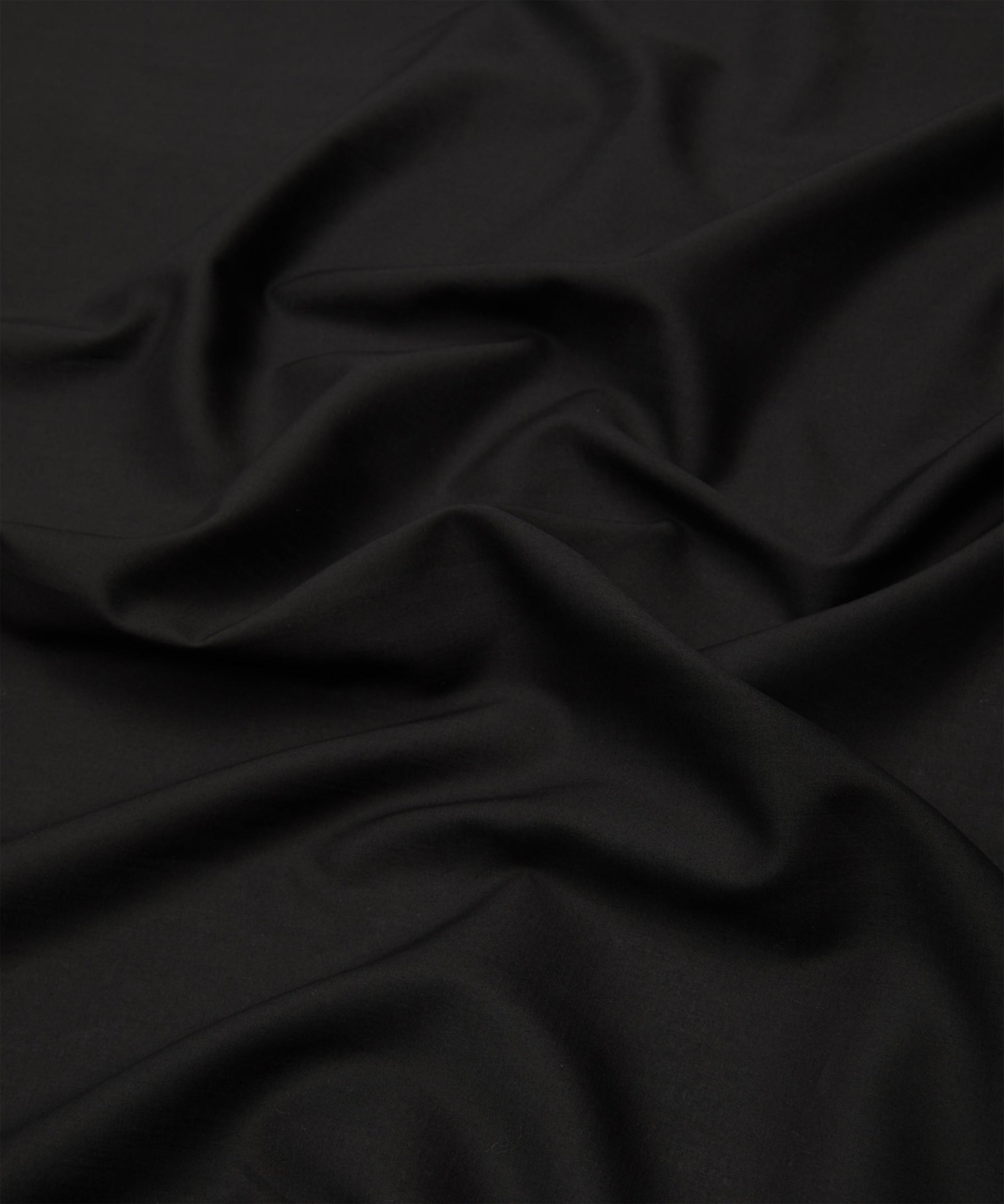 Black Plain Tana Lawn™ Cotton Fabric - Black - Liberty