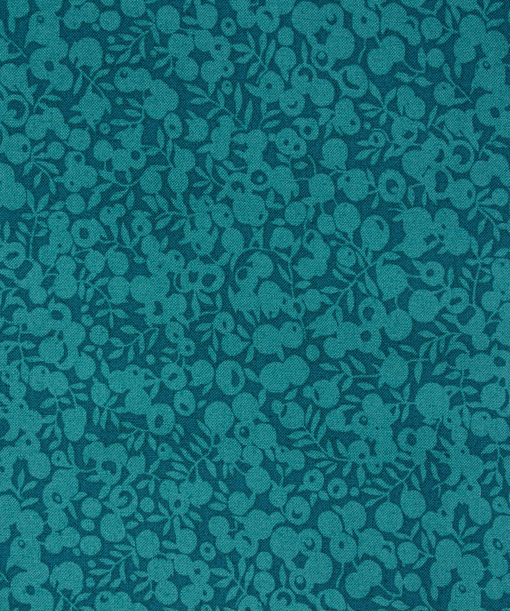Jade Wiltshire Shadow Lasenby Quilting Cotton Fabric - Teal - Liberty