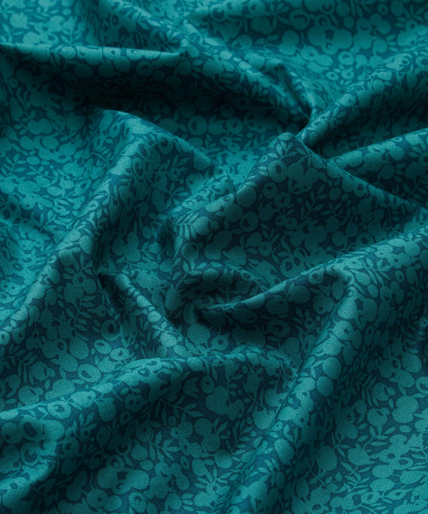 Jade Wiltshire Shadow Lasenby Quilting Cotton Fabric - Teal - Liberty