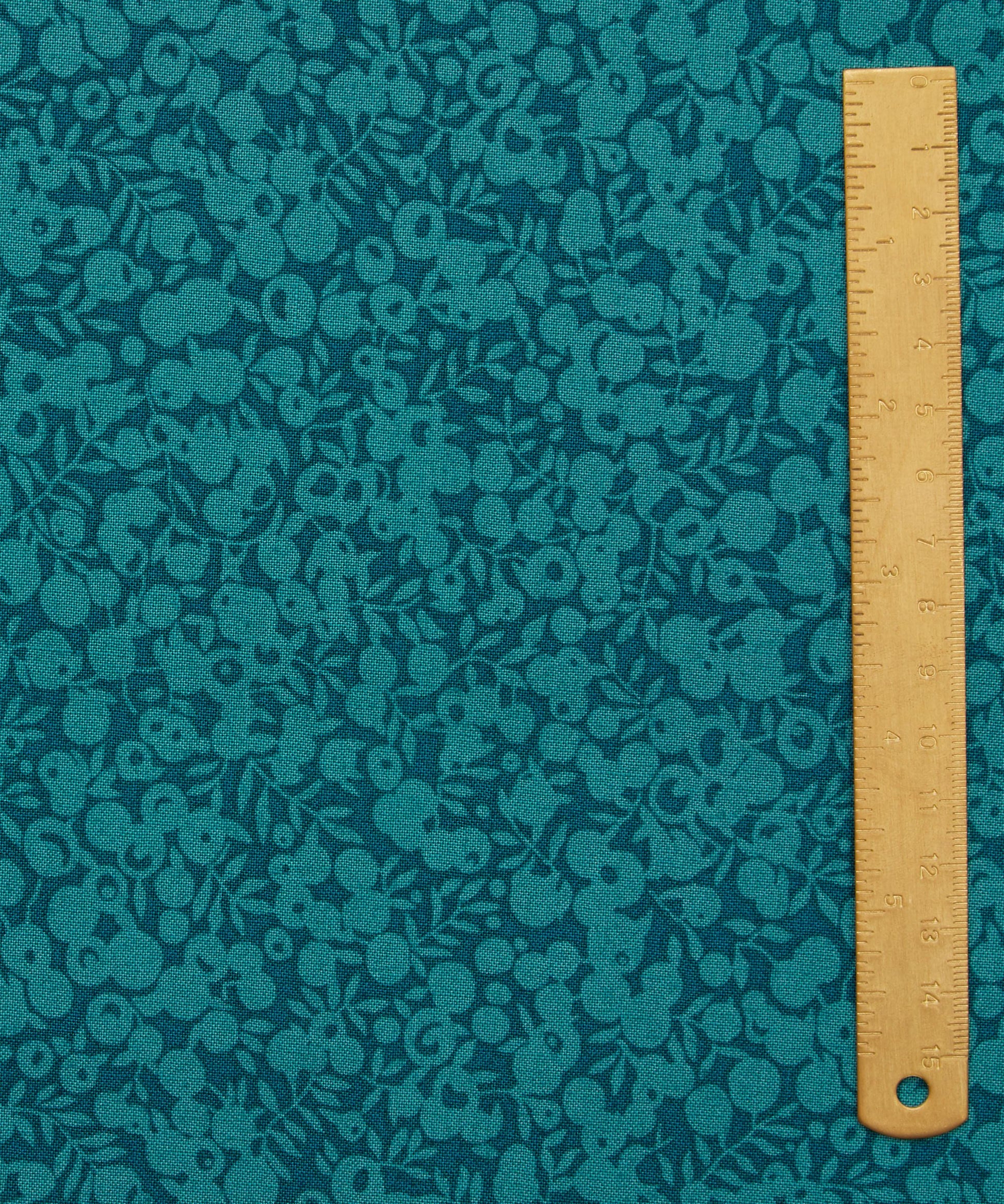Jade Wiltshire Shadow Lasenby Quilting Cotton Fabric - Teal - Liberty