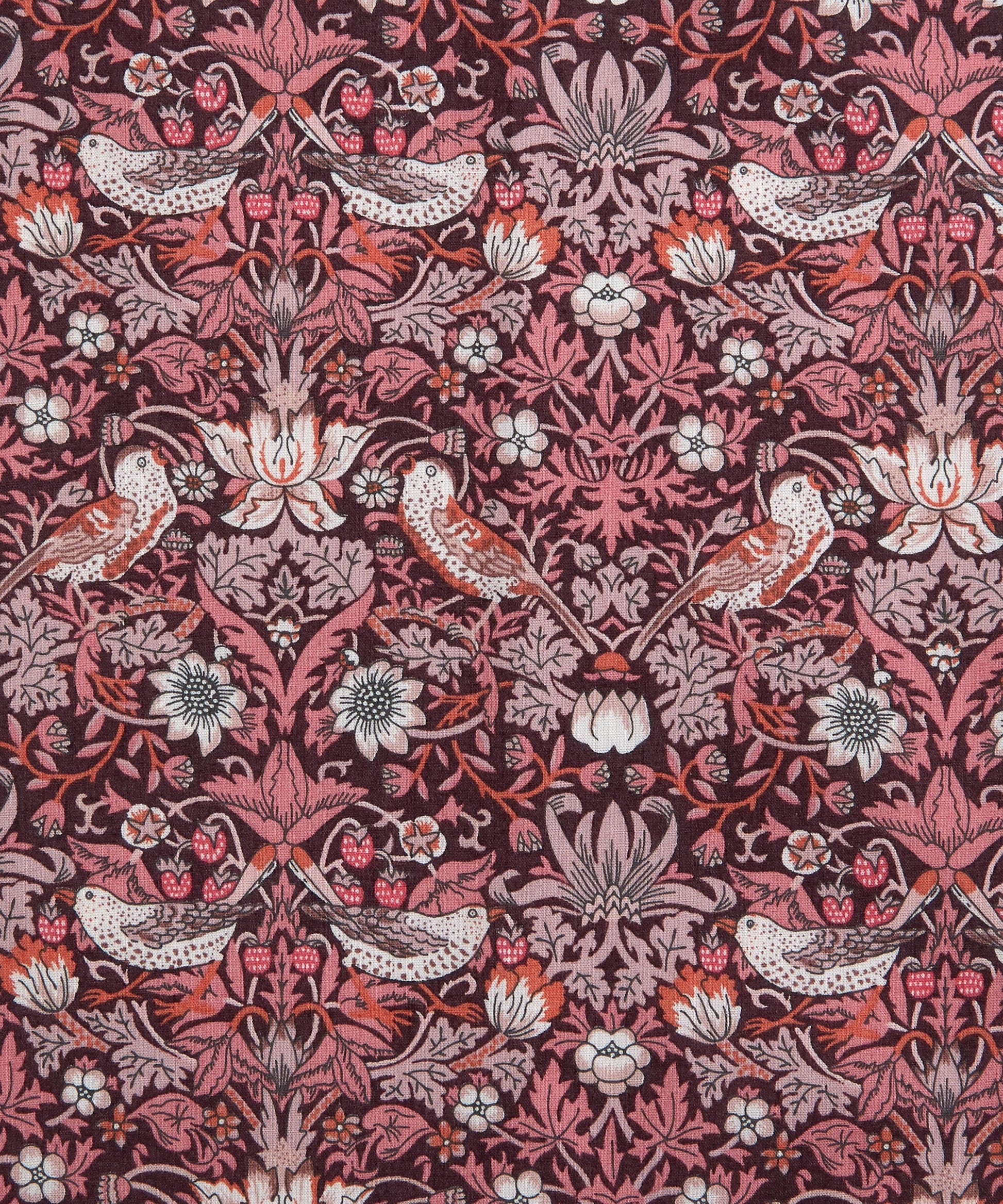 Strawberry Thief Organic Tana Lawn™ Cotton Fabric - Pink - Liberty