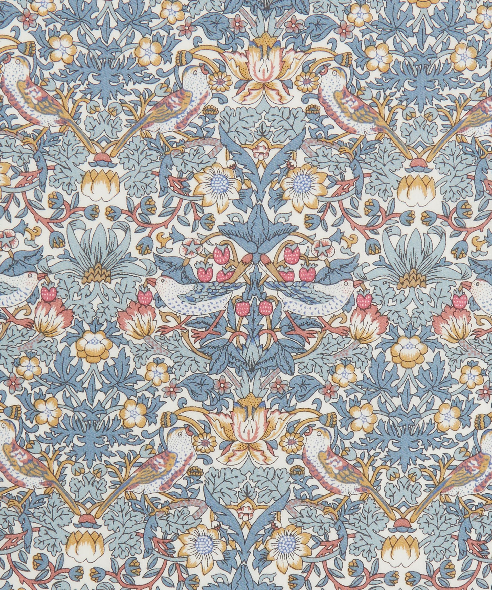 Strawberry Thief Organic Tana Lawn™ Cotton Fabric - Teal - Liberty