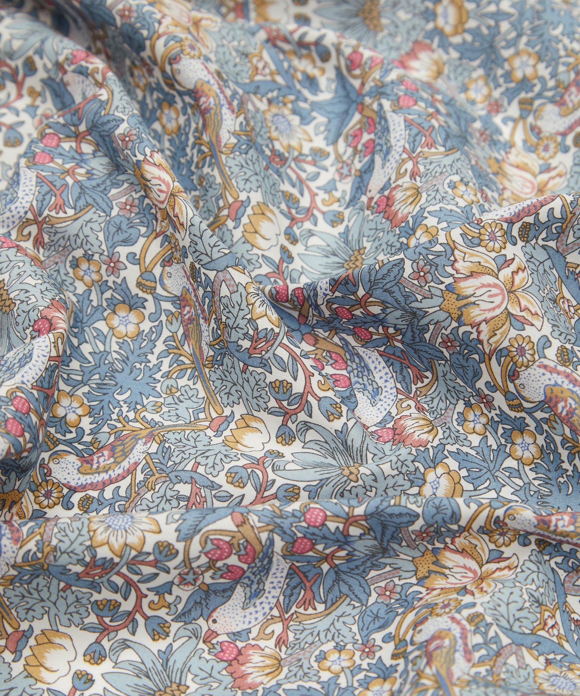 Strawberry Thief Organic Tana Lawn™ Cotton Fabric - Teal - Liberty