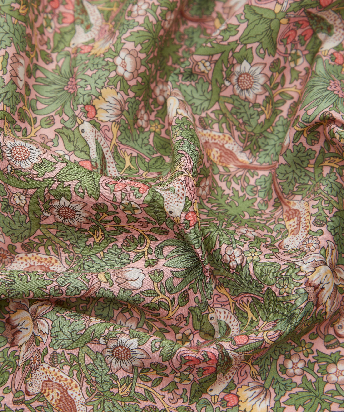 Strawberry Thief Organic Tana Lawn™ Cotton Fabric - Green - Liberty
