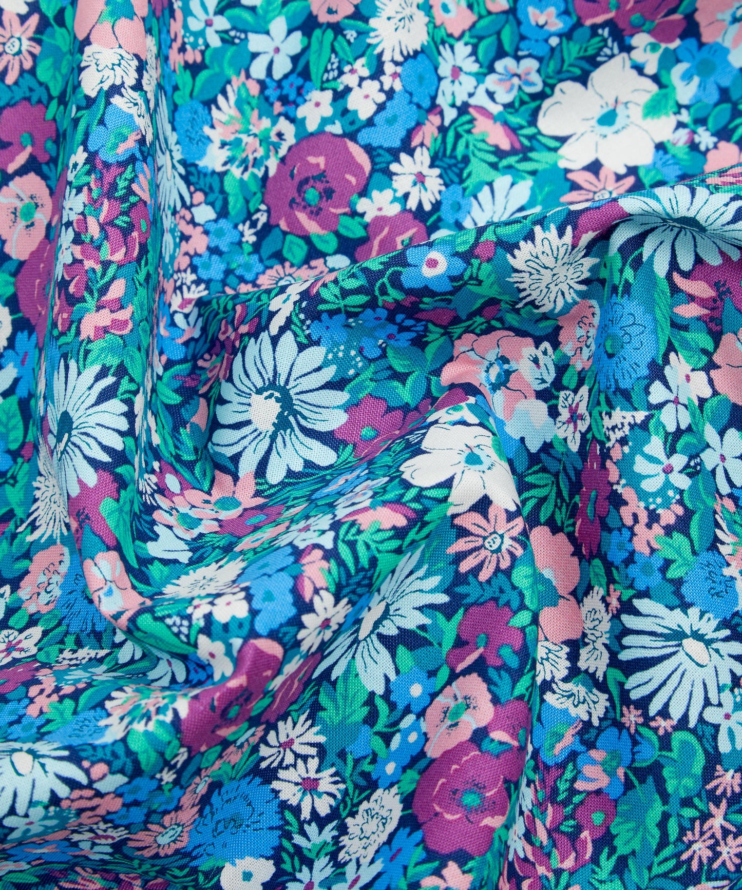 Malvern Meadow Lasenby Quilting Cotton Fabric - Blue - Liberty
