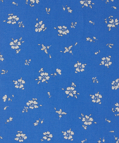 Field Rose Lasenby Quilting Cotton Fabric - Blue - Liberty