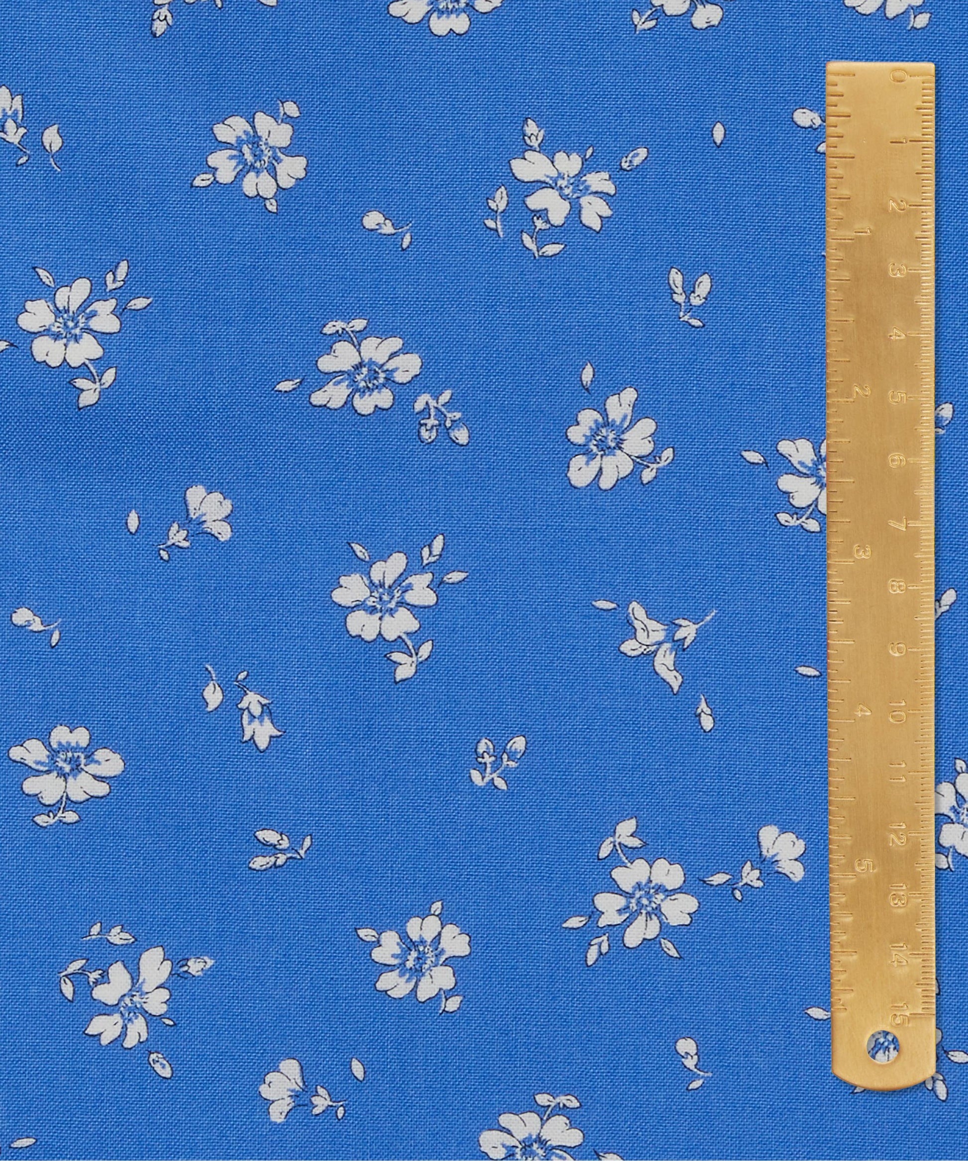 Field Rose Lasenby Quilting Cotton Fabric - Blue - Liberty