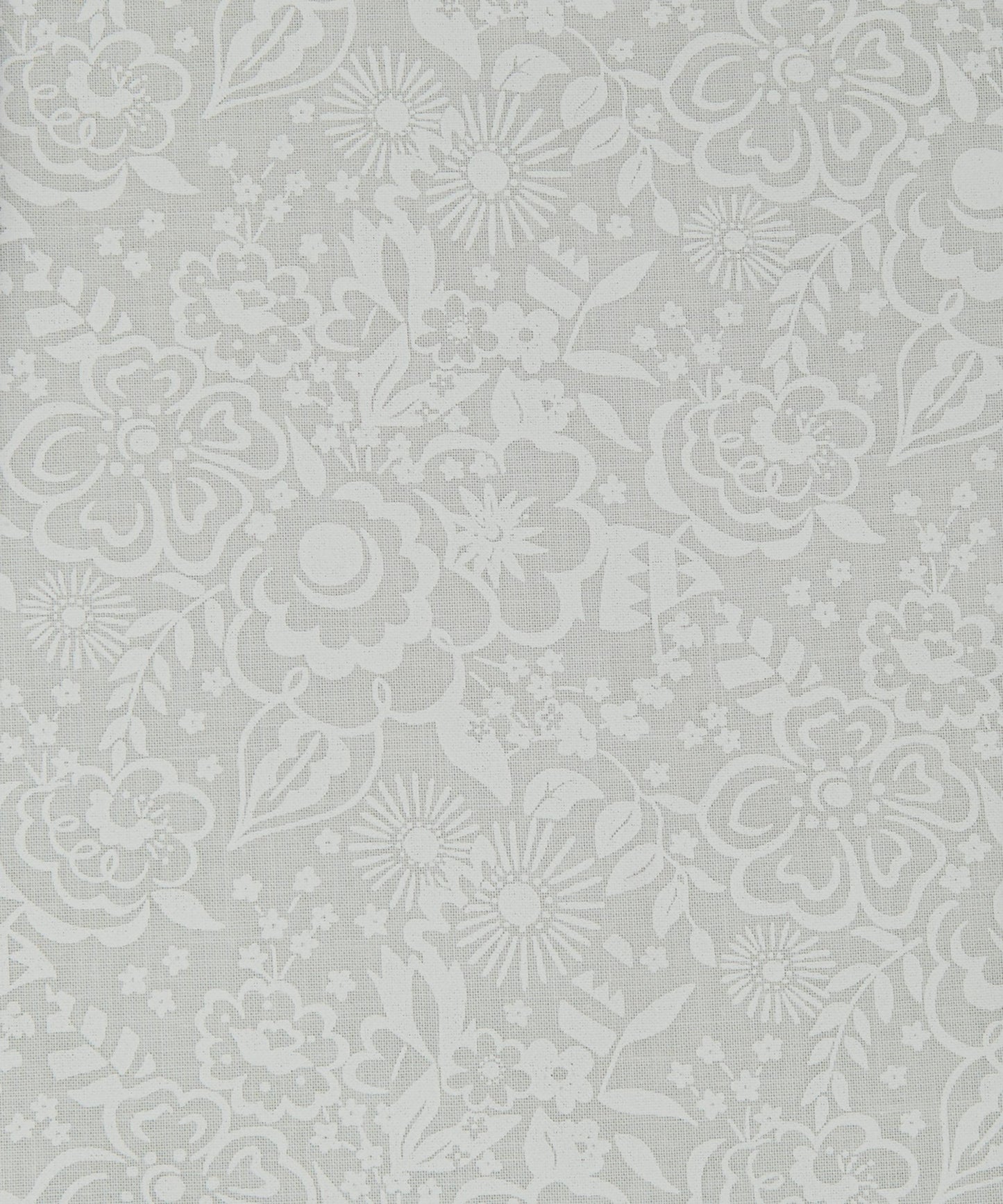 Lindy Silhouette Lasenby Quilting Cotton Fabric - Silver - Liberty