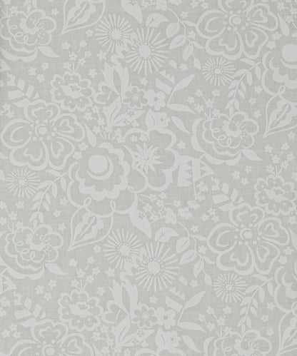 Lindy Silhouette Lasenby Quilting Cotton Fabric - Silver - Liberty
