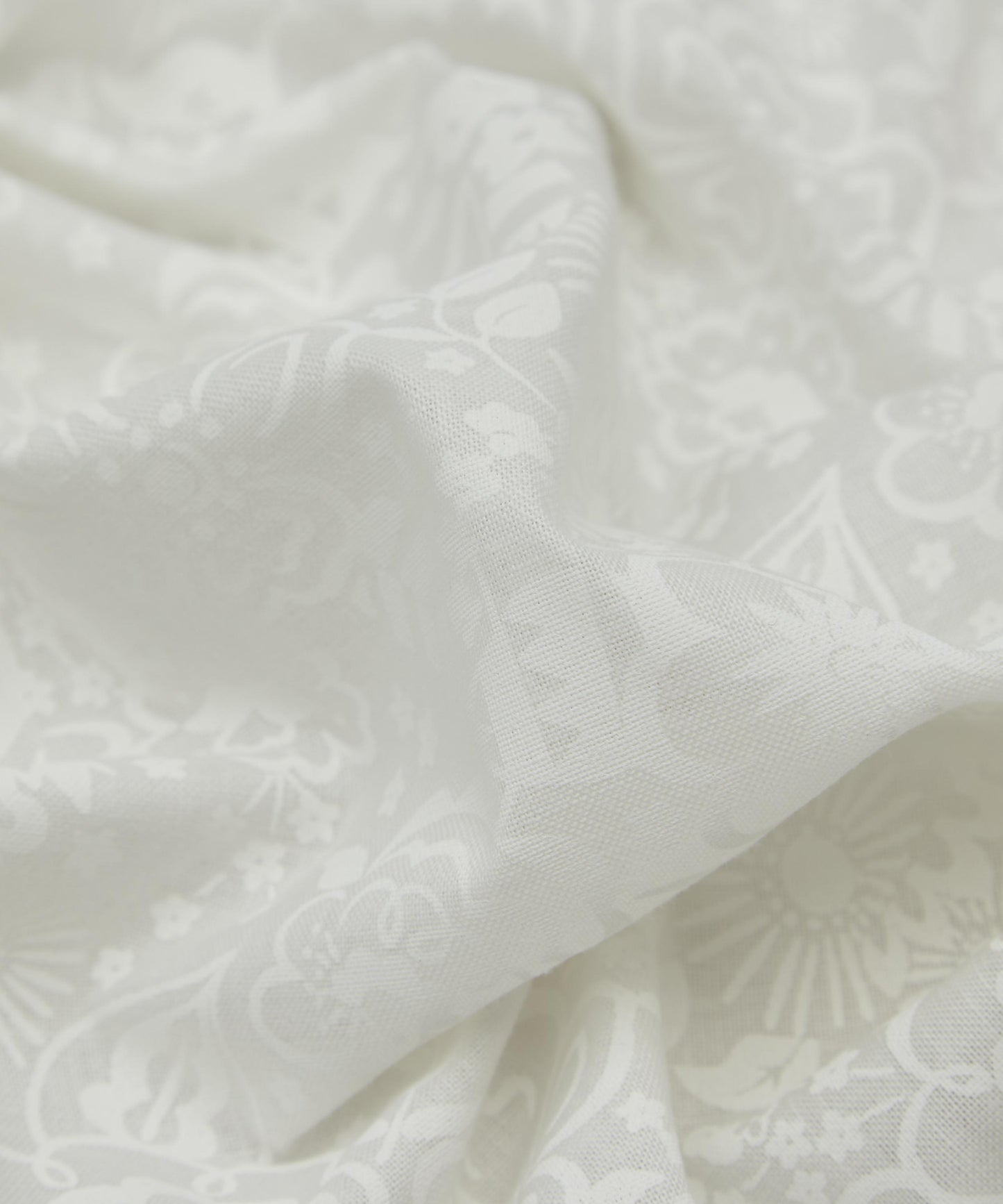 Lindy Silhouette Lasenby Quilting Cotton Fabric - Silver - Liberty