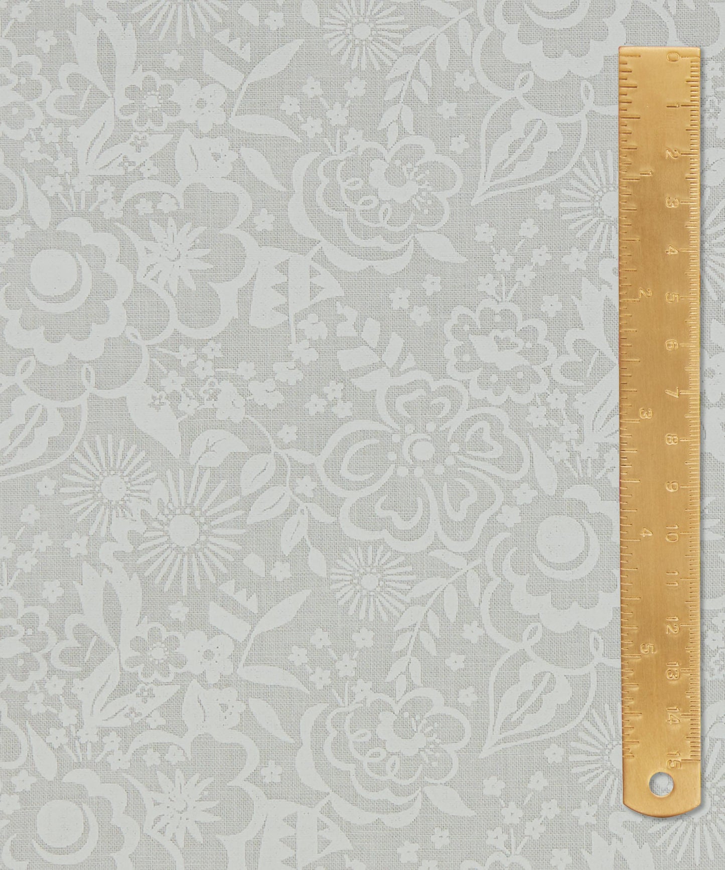 Lindy Silhouette Lasenby Quilting Cotton Fabric - Silver - Liberty