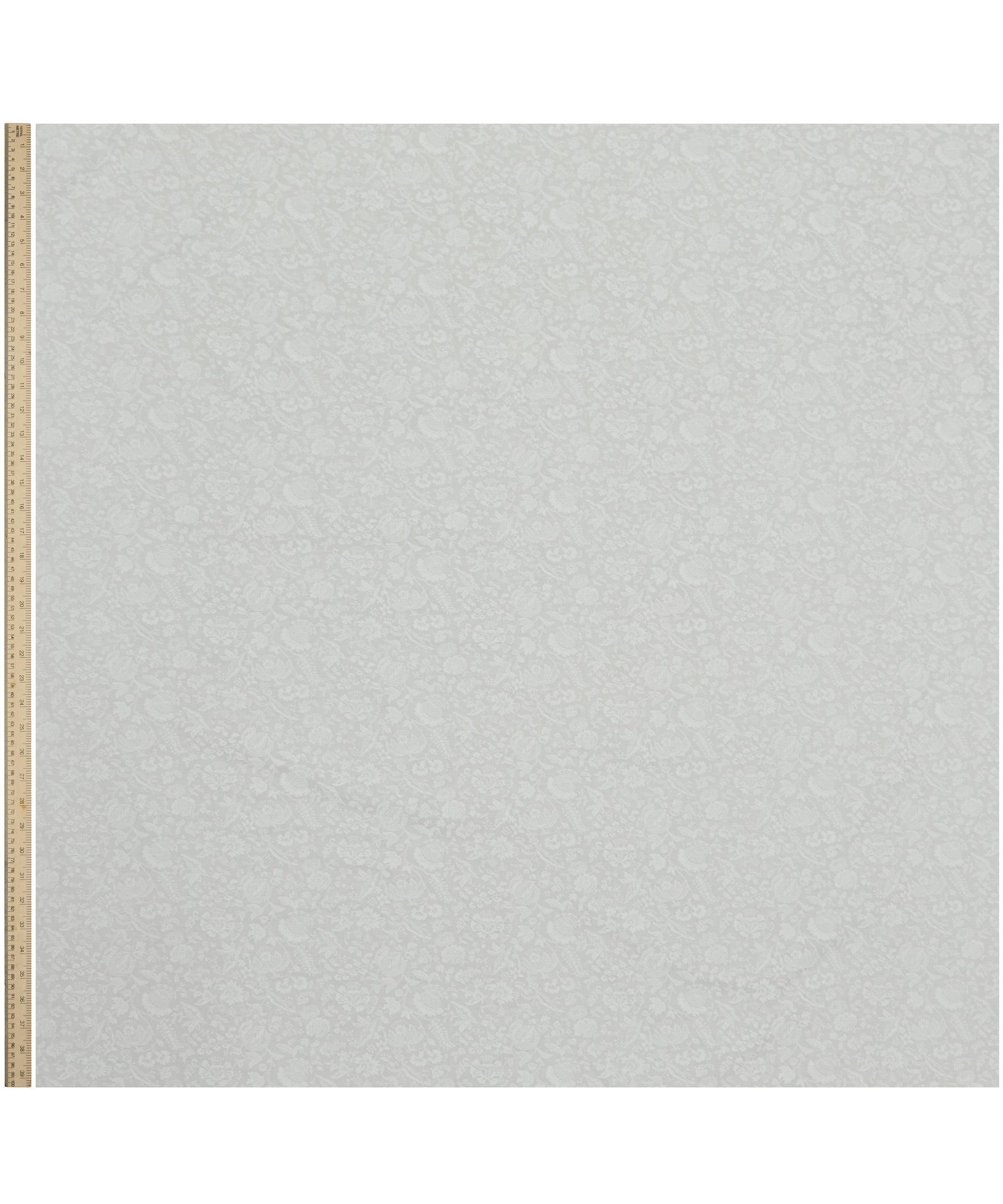 Victoria Lace Floral Lasenby Quilting Cotton Fabric - Silver - Liberty